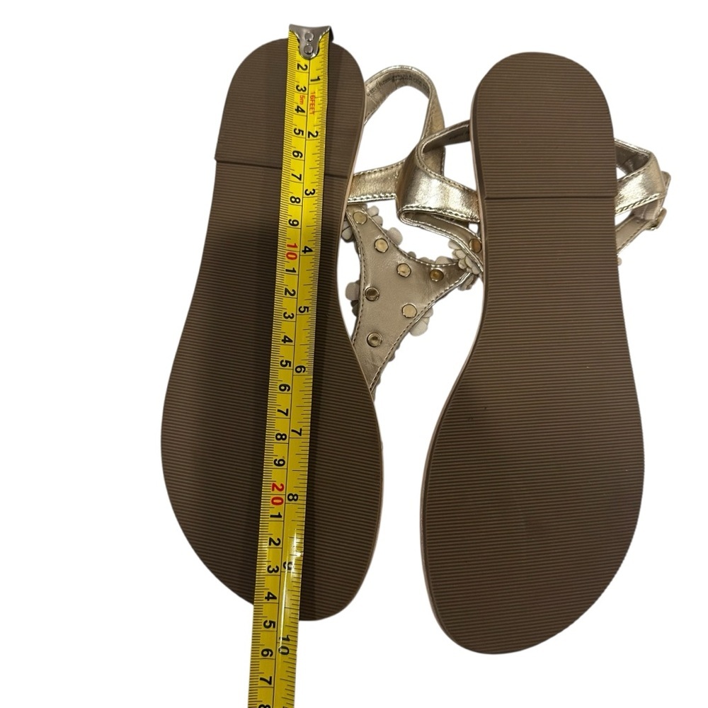Place Gold Floral Detailing Thong Sandals Size 5 - Picture 8 of 8